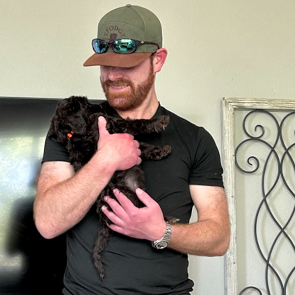 An Agape Labradoodle Gotcha Day with a new family